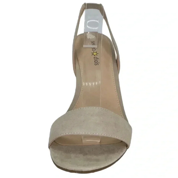 Seven Dials Ramsbury Nude Microfiber Womens Slingback Heels Size 9M - Picture 4 of 10